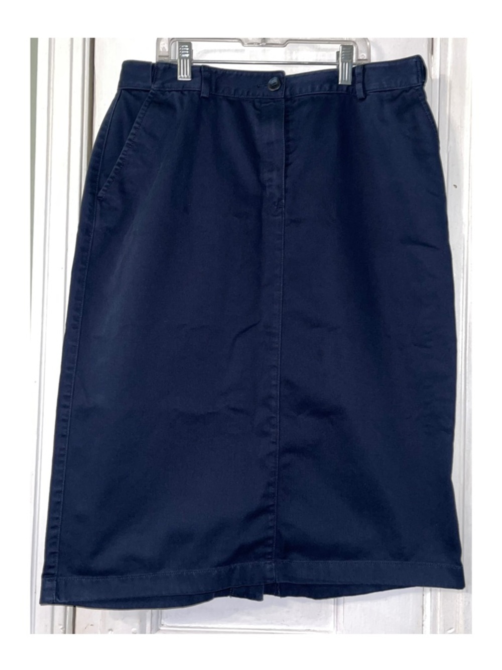 L.L. Bean Navy Pencil Skirt